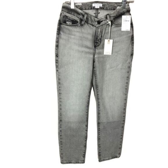 Good American 0/25 Good Classic Low Slim Straight Denim Jeans - Picture 2 of 9